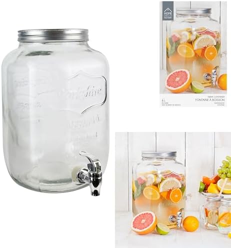  Dispensador de Bebida Saveur 8 L para Cerca de la Piscina
| Dispensador de Bebida Saveur Cristal 8 L para Entertainamie