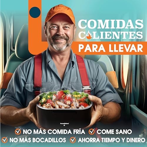 TRAVELISIMO Fiambrera Electrica 80W para Coche y Camión 1,5L Termica 3 en 1 12V/24V/220V Marmita Inoxidable  
TRAVELISIM