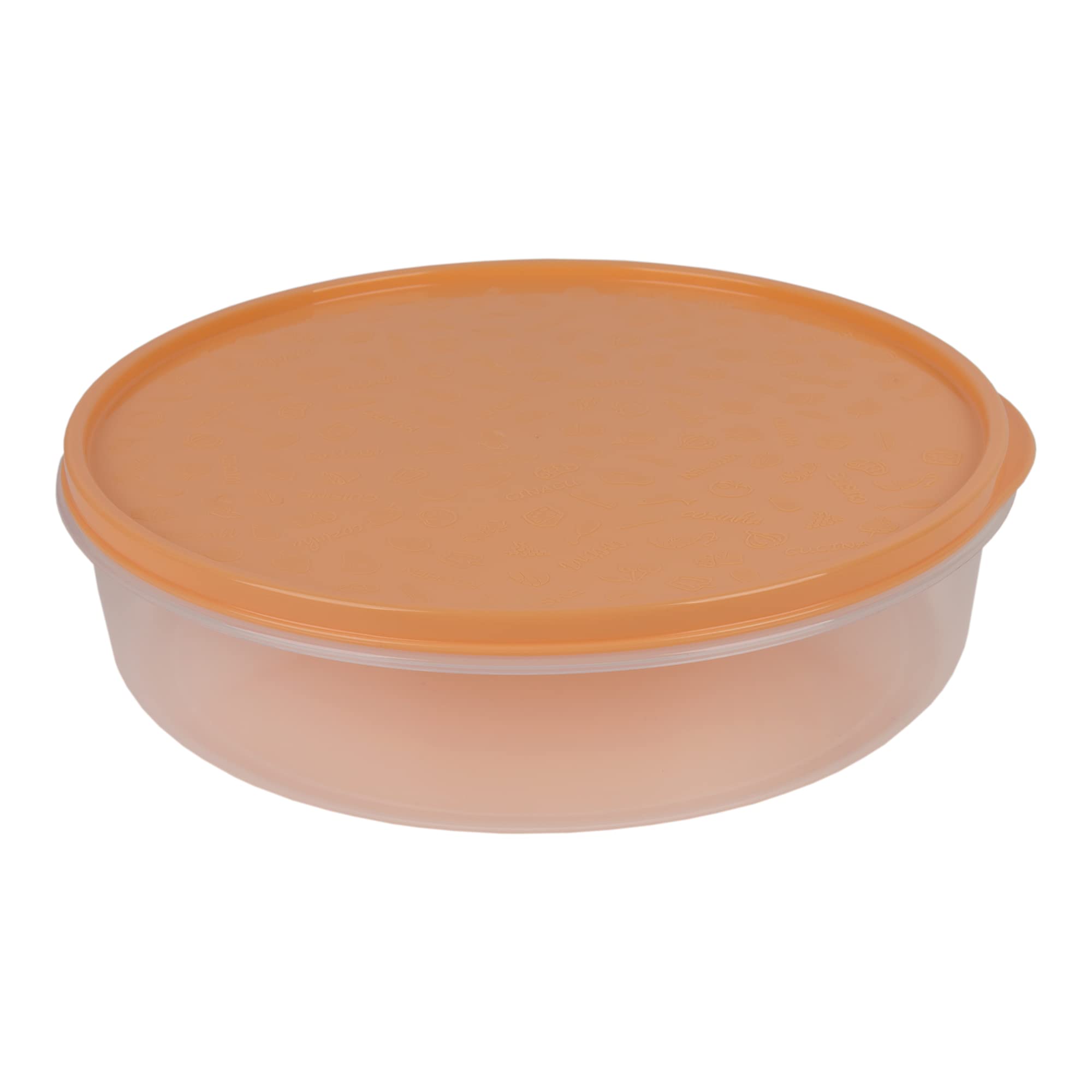 Cofan Fiambrera para Tortilla Redonda | Medida: 24,5 x 6,5 cm | Accesorios de Cocina (Naranja)