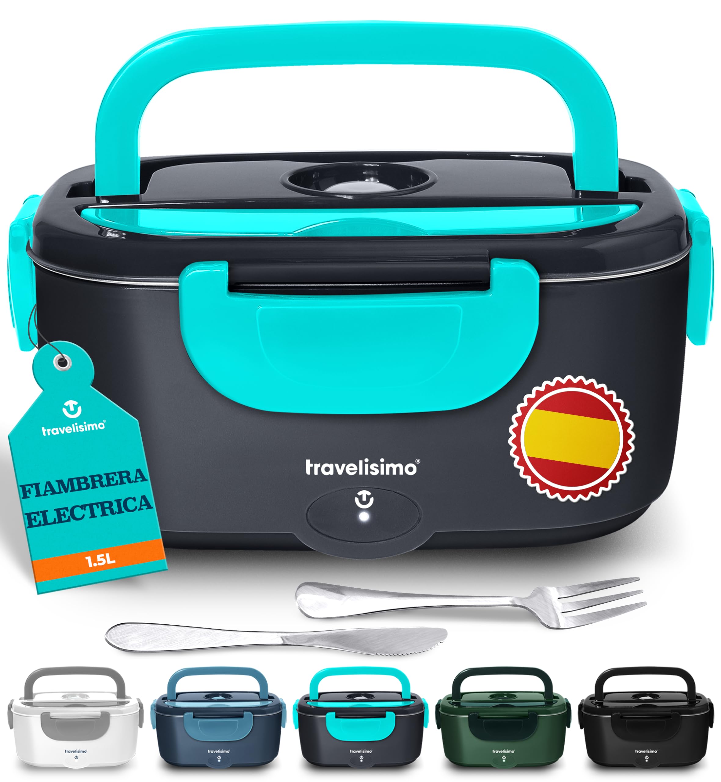 TRAVELISIMO Fiambrera Electrica 80W para Coche y Camión 1,5L Termica 3 en 1 12V/24V/220V Marmita Inoxidable  
TRAVELISIM